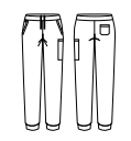 Box Hill Scrub Pants - CARIBBEAN BLUE - LADIES